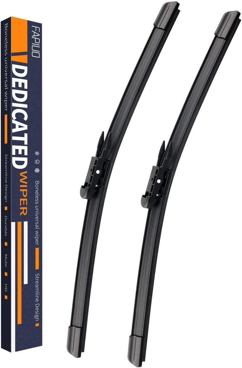 FAPIUO Replacement for Chevrolet Silverado 2008-2013,GMC Sierra 2007-2013 Silent Wipers - Front Windshield Pinch Tab Wipers 22"+22" Blade Set (2 Pack） - Image 1